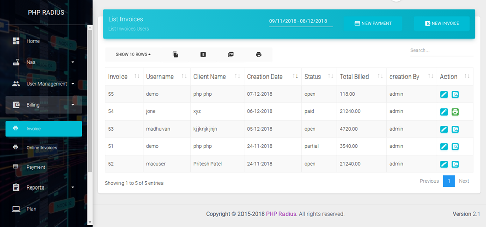 Generate a New Payment for Unpaid Invoice